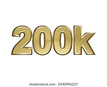  200k icon 3d render illustration