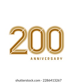200th anniversary elegance logotype design template