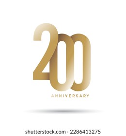 200th anniversary elegance logotype design template