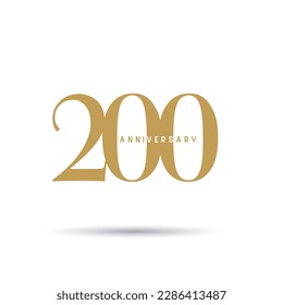 200th anniversary elegance logotype design template