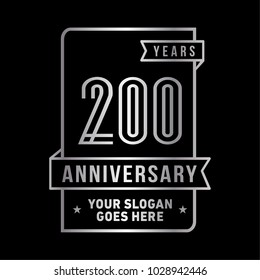 200th anniversary logo. Vector and illustration.