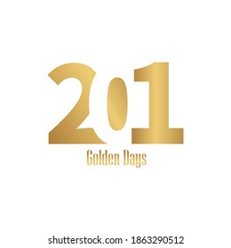 201 golden logo vector, 201 illustration icon design vector, 201 Letter type