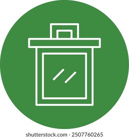 201 - Recycle Bin Line Multi Circle Vector Icon Design