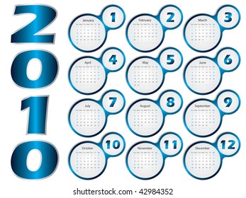 2010 blue calendar