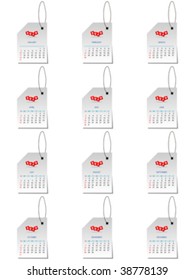 2010 calendar template vector illustration