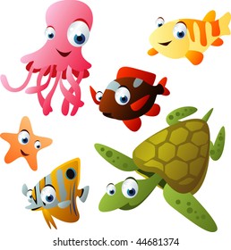 2010 sea life vector set