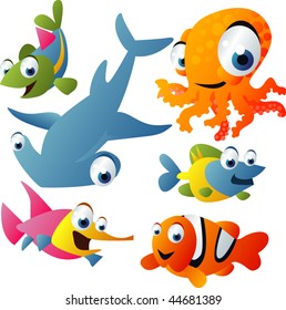 2010 sea life vector set