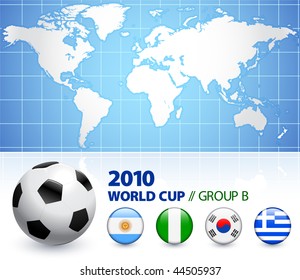 Fußballweltmeisterschaft 2010 - Original-Vektorgrafik B