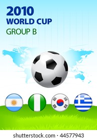 Ilustración vectorial original del Grupo B de la Copa del Mundo 2010