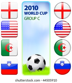 2010 World Cup Group C Original Vector Illustration