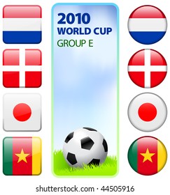 2010 World Cup Group E Original Vector Illustration