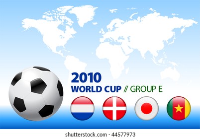 2010 World Cup Group E Original Vector Illustration