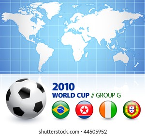 2010 World Cup Group G Original Vector Illustration