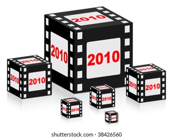 2010 year vector illustration