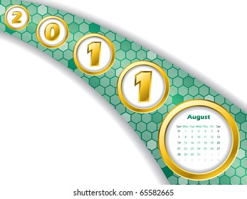 2011 august stripe calendar