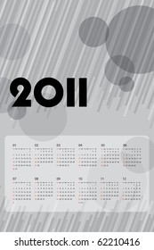 2011 calendar with abstract background