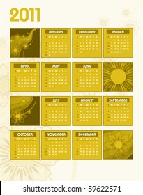 2011 Calendar. Abstract Background in eps10.