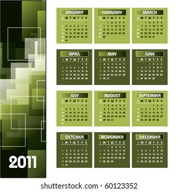 2011 Calendar. eps10.
