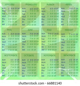 2011 Calendar. eps10.