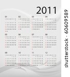 2011 calendar with grey abstract background