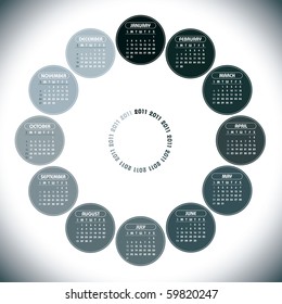2011 Calendar. Illustration in eps10 format.