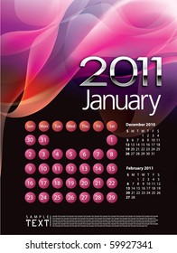 2011 Calendar January
