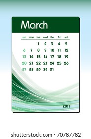 2011 Calendar. March.