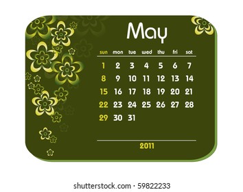 2011 Calendar. May.