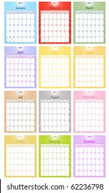 2011 Calendar Set in Multiple Colors