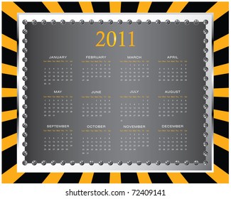 2011 calendar with special design