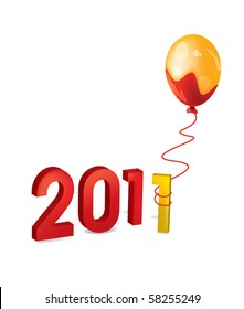 2011 figures new year Balloon vector shell occurrence