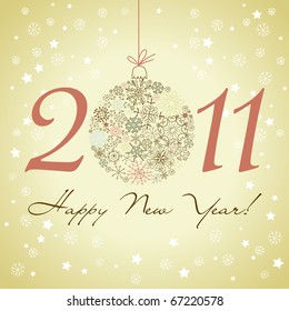 2011 Happy New Year background.