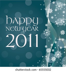 2011 Happy New Year greeting card or background