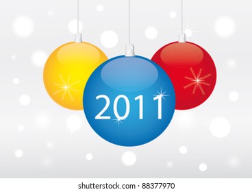 2011 Happy New Year greeting card or background