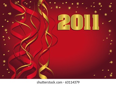2011 happy new year vector template