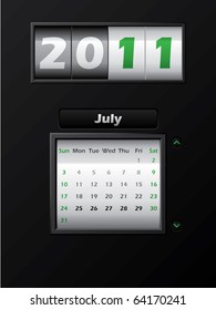 2011 july month counter calendar