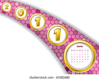 2011 june stripe calendar