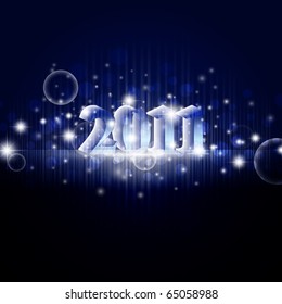 2011 New year bright theme with stars