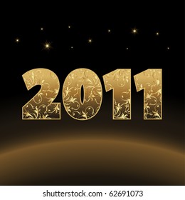 Tarjeta de año nuevo 2011, vector AI8