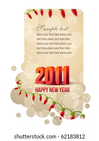 2011 new year with festive garland