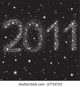 "2011" from the stars in the night sky