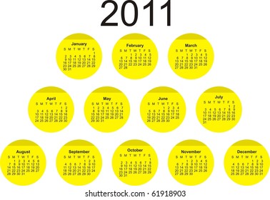 2011 sticky note calander