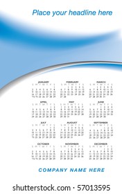 2011 stylish calendar with space for your company name