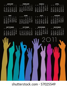 2011 stylish diversity calendar with space for your company name