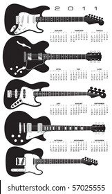 2011 stylish guitar calendar with space for your company name