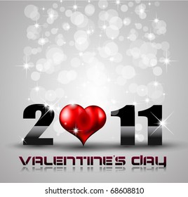 2011 Valentine's Day Background for Flyer or Postcarts