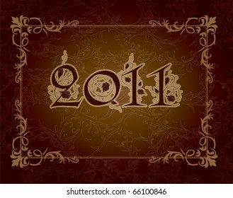 2011 vintage New Year greeting