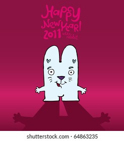 2011 is Year of the Rabbit greeting card