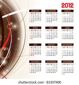 2012 Calendar.