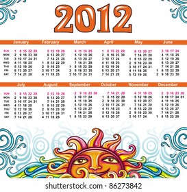 2012 calendar